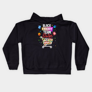 Black-Friday Team Sister Shopping Family Kids Hoodie